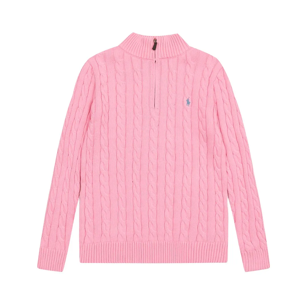 🅿️250 "Top quality" Style number: DS014# [Ralph Lauren half-zip solid color pony embroidered logo twist knitted sweater] ✅Ralph Lauren half-zip classic basic versatile unisex couple pullover sweater ✅Main supplier platform live broadcast Wholesale entity Replenish when out of stock Not removed from shelves ✅ZP quality 1:1 version Scan the code to enter the GF website Counter quality ✅Detailed quality The only one in Guangzhou Imported quality cotton yarn, focusing on high-end, cost-effective, good quality needless to say ✅The version is restored to the original order, the maximum size can be worn up to 200 pounds, loose, comfortable and stress-free ✅The upper body is simple and easy to match, ootd must-have style, good-looking clothes are never picky, a must-have wardrobe recommendation Size: S-XL Color: Navy blue, off-white, black, gray, khaki, light blue, yellow, pink, olive green, Chinese red